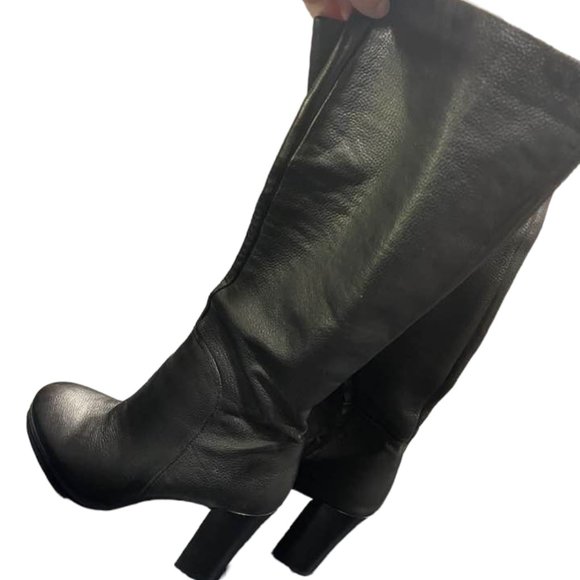 Kenneth Cole New York Tall Genuine Leather Boots Black - size 8.5 - Picture 3 of 16